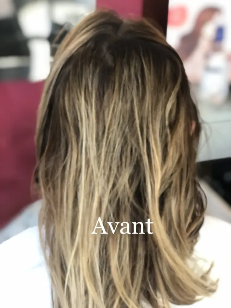 cheveux mi longs avant la coupe